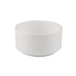 Kadra VT-1254, 14 Oz 4.2-Inch Vikko Thunder Porcelain White Matte Round Modern Soup Bowl, 36/CS
