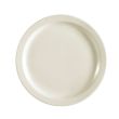 C.A.C. WAS-5, 5.5-Inch Porcelain Plate with Narrow Rim, 3 DZ/CS