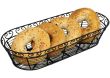 Winco WBKG-15, 15-Inch Oblong Black Metal Wire Bread Basket