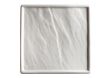 Winco WDP001-206, 8.5-Inch Ardesia Calacatta Porcelain Square Platter, Creamy White, 4/CS