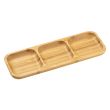 Wilmax WL-771224/A, 13x4.5-Inch Bamboo Divided Dish, 60/PACK