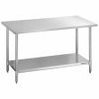 Prepline PWTG-2460, 24x60-inch Stainless Steel Worktable with Galvanized Undershelf