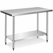 Prepline PWTG-3048, 30x48-inch Stainless Steel Worktable with Galvanized Undershelf