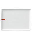 Miya X15008, 14.5"x10.5" White Rectangular Plate, 8/CS