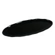 Yanco CAT-2030B 30x12-Inch Catering Melamine Oval Black Platter, 6/CS