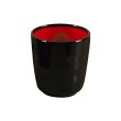 Yanco CR-9305 7 Oz Black&Red Melamine Tea Cup, 48/CS
