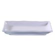 Yanco OK-2408 8x5.5-Inch Osaka Melamine Deep Rectangular White Plate, 48/CS
