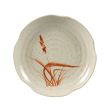 Yanco OR-1812 12-Inch Orchis Melamine Lotus Shape Gold Plate, 24/CS