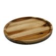 Wilmax ZG-660010, 10-Inch Acacia Wood Round Stackable Plate, 12/CS