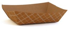 Southern Champion Tray 0505, 6-Ounce Striped Kraft Paperboard Food Tray, 1000/CS