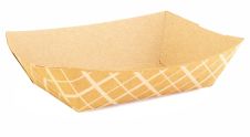Southern Champion Tray RP200KS, 2-Lbs Striped Kraft Paperboard Food Tray, 1000/CS (Discontinued)