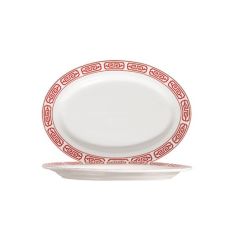 C.A.C. 105-12, 10.25-Inch Red Gate Porcelain Platter, 2 DZ/CS