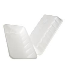  CKF 16SWH, 16S White Foam Meat Trays, Disposable