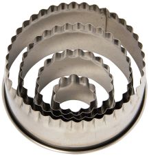 Ateco 1441, Set of 4 Stainless Steel Fluted Round Cutters