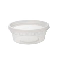Fineline Settings 17CPDLC08, 8 Oz ReForm Polypropylene Takeout Deli Container with Lid, 240/CS