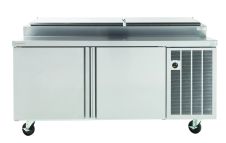 Delfield 18672PTBMP, 72-Inch 2 Door Counter Height Refrigerated Pizza Prep Table