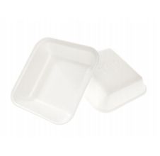 CKF 1W1000, 5.2x5.2x1-Inch #1 White Foam Meat Trays, 1000/PK