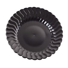 Fineline Settings 207-BK, 7.5-inch Flairware Polystyrene Black Salad Plate, 180/CS