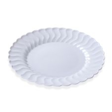 Fineline Settings 209-WH, 9-inch Flairware Polystyrene White Dinner Plate, 180/CS