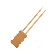 PacknWood 209BBMBOLA15, 5.9-Inch Mbola Double Prong Bamboo Skewer with Block End, 480/CS