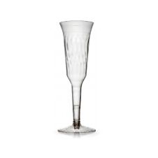 Fineline Settings 2105-X 5 Oz 2-Piece Flairware Clear Plastic Champagne Flutes, 10/PK