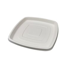 PacknWood 210APUS318, 11.8x11.8x1-Inch Square White Sugarcane Platter, 24/CS