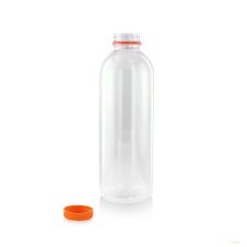 PacknWood 210BOUT500, 17 Oz Round PET Bottle With Orange Cap, 55/PK