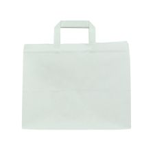 PacknWood 210CABTR, 9.5x12.5x8.9-Inch White Paper Carrier Bag, 250/CS