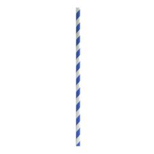 PacknWood 210CHP14BLUT, 5.7x0.23-Inch Blue & White Striped Cocktail Paper Straws - Unwrapped, 3000/CS