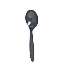 PacknWood 210CV883N, 6.22-Inch Unwrapped Majesty Black Dessert Spoon, 1000/CS