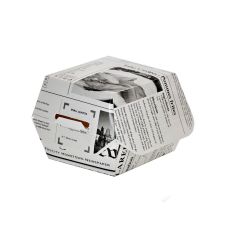 PacknWood 210EATBNEWS50, 2.8x2.8x2-Inch Newspaper Print Mini Slider Box, 500/CS