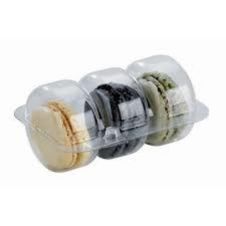 PacknWood 210MACINS3, 3.6-inch Insert for 3 Macarons (1x3) with Clip Closure, 300/CS