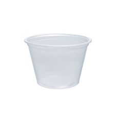 Dart 250PC 2.5 Oz Conex Clear Complements Portion Polypropylene Container, 2500/CS. Lids are sold separately.
