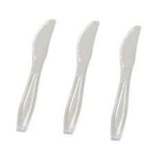 Fineline Settings 2517-CL, 7-inch Flairware Extra Heavy Clear Polystyrene Knives, 1200/CS