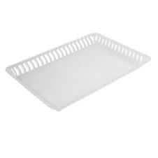 Fineline Settings 294-CL, 9x13-inch Flairware Polystyrene Clear Serving Tray, Bulk, 48/CS