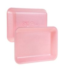 CKF 2P, 8.25x5.75x0.75-Inch #2 Pink Foam Meat Trays, 500/PK