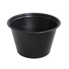 SafePro FK1B, 1 Oz Black Polypropylene Portion Cup, 2500/CS. Lids Sold Separately.