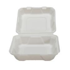 Fineline Settings 42SH8, 8x8x2.5-inch Conserveware Bagasse Low Hinged Container, 200/CS