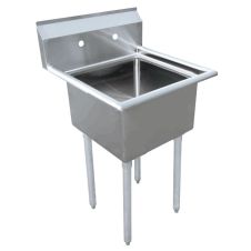 Omcan 43783, 24x24x14-inch 1-Compartment Sink, No Drain Board