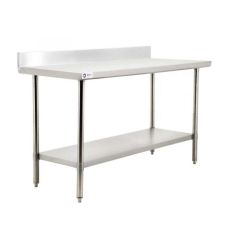 Omcan 44344, 30x36-inch Stainless Steel Work Table with 4-inch Backsplash