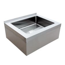 Omcan 44605, 28x20x6-inch Stainless Steel Mop Sink with Drain Basket