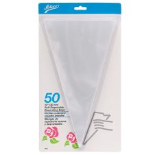 Ateco 4625, 12-Inch Soft Disposable Pastry Bags, 50-Piece Pack