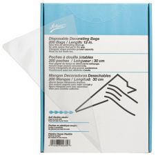 Ateco 463, 12-Inch Clear Disposable Bags, 200-Piece Package