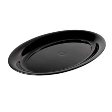 Fineline Settings 483.BK, 16x11-inch Platter Pleasers Black Oval Platter, 25/CS