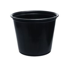 Dart 550PCBLK 5.5 Oz Conex Black Complements Portion Polypropylene Container, 2500/CS. Lids are sold separately.