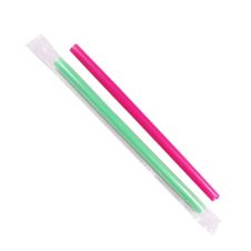 Karat C9060S, 9-Inch Colossal 10 mm Mix Color Wrapped Plastic Straws, 1600/CS
