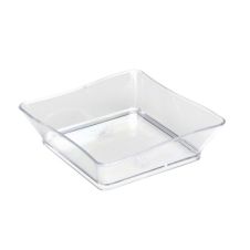 Fineline Settings B6201-CL-X, 2.25x2.25-Inch Clear Plastic Tiny Trays, 10-Piece Pack