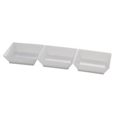 Fineline Settings 6212-WH, 7.5-inch Tiny Temptations White Sectional Tray, 200/CS