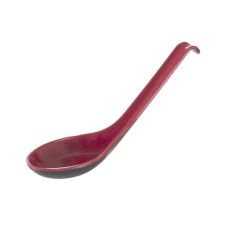 Thunder Group 7200JBR 0.6 Oz 6 x 1.75 Inch Asian Two Tone Melamine Red and Black Soup Spoon, DZ