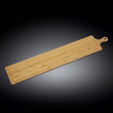 Wilmax WL-771138/A 39.4Г—7.9-Inch Long Serving Bamboo Board With Handle, 8/CS